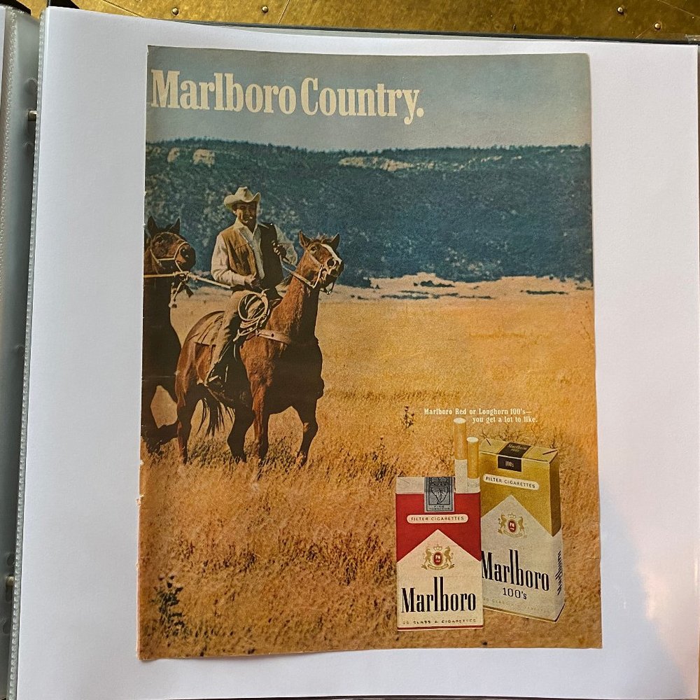 Vintage 70s Sport Magazine Marlboro Ad Poster